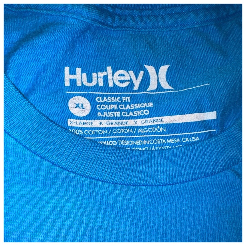 Hurley Logo Short Sleeve Shirt in Teal Blue - Picture 2 of 5